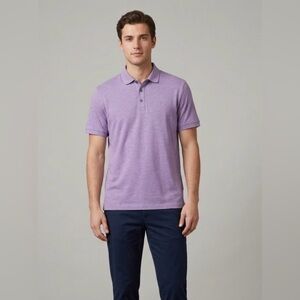 Michael Kors 100% Cotton Purple Polo Shirt